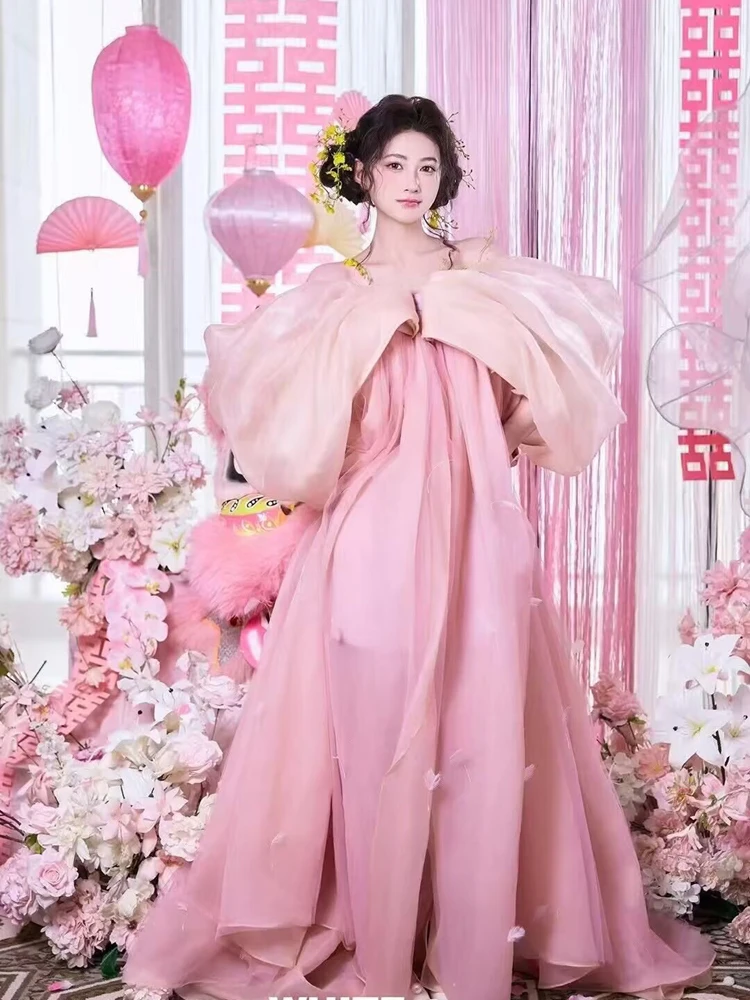 

New Arrival Fairy Tale Morning Shoot Birthday Girl Sweet Little Bowknot Teenage Girl Small Dress Morning Robe Women Bride Hig...