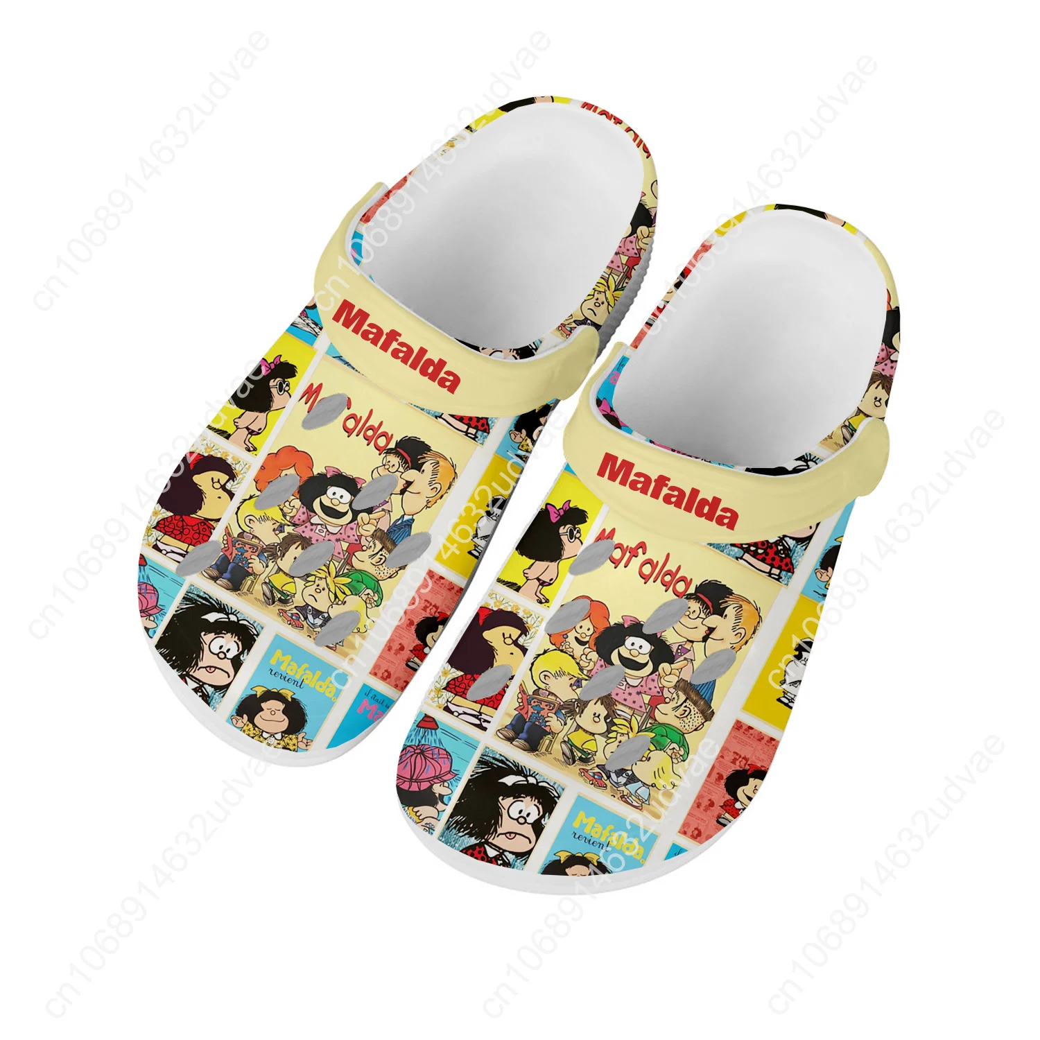 

Mafalda Sandals Men Women Teenager Fashion Water Shoes Animation Garden Breathable Comfort Beach Clog Custom Slippers