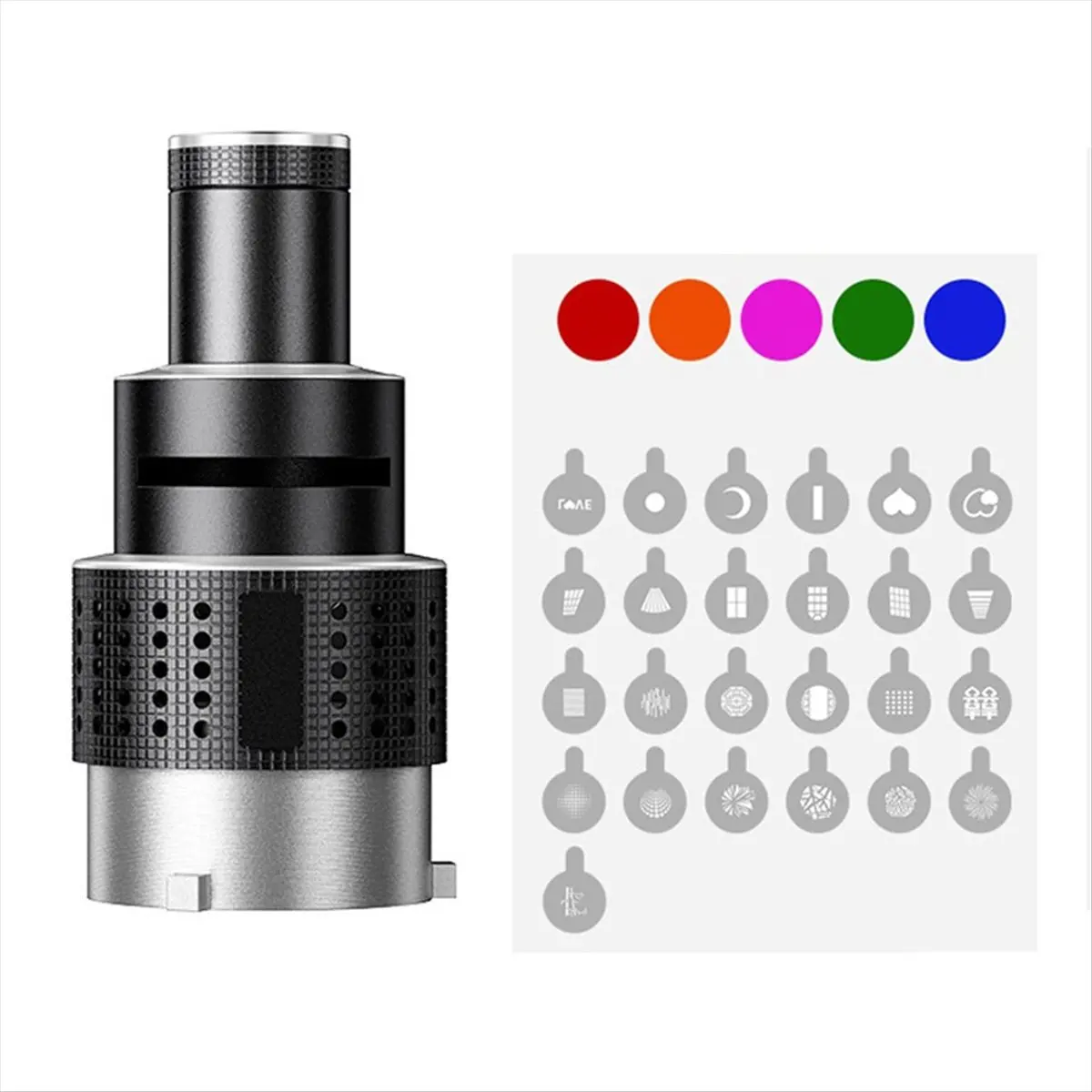 Jan.Photograph Flash Snoot Conical Lens Video Photo Studio Light Kit with Optical Spotlight Lens 25 Gobos