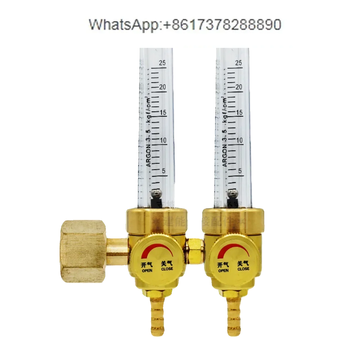 

Double-head pipeline gas flowmeter switch carbon dioxide argon nitrogen standard gas mixture G5/8 connector 4 minutes