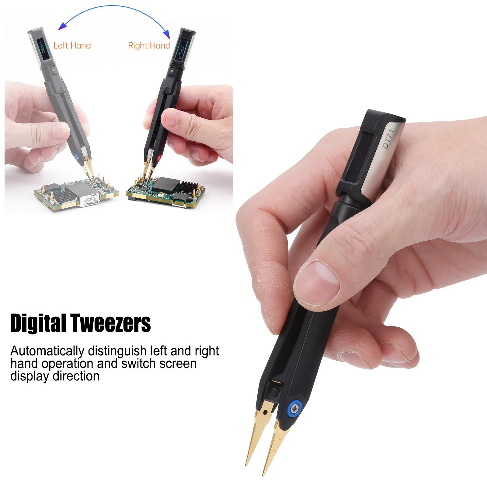 

Mini Digital Tweezers with Automatic Measurement Function Multifunctional Tools DT71 Multifunctional Tweezers Digital Tweezers