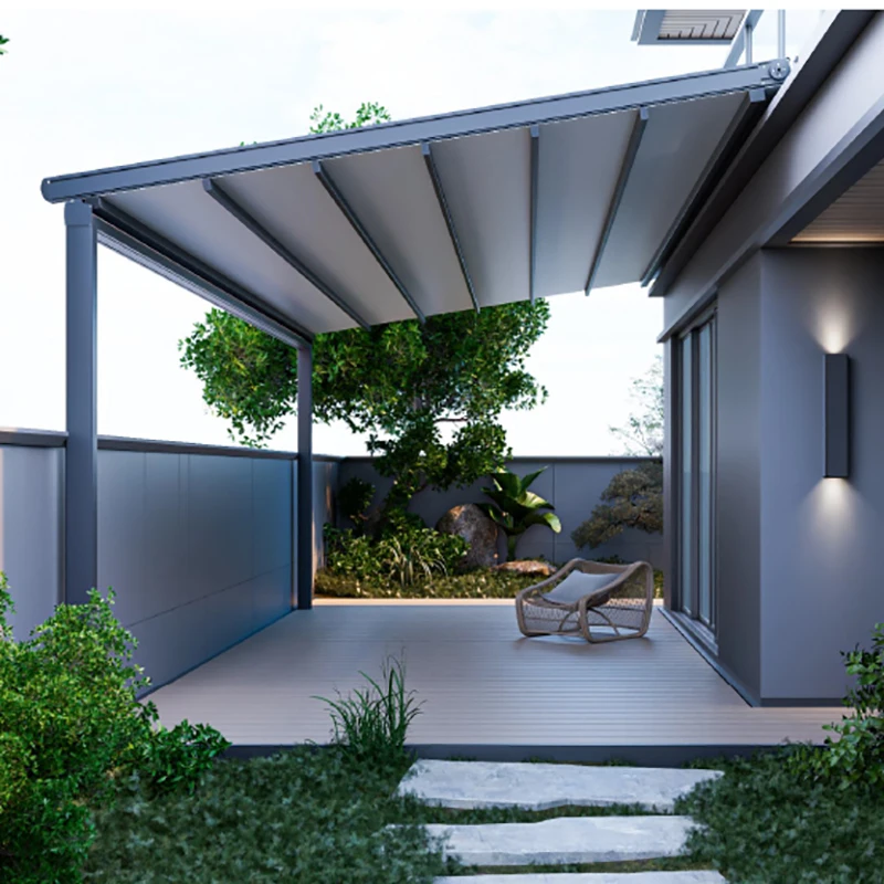 Horizontal House Roof Window Blackout Waterproof UV Proof Motorized Sunscreen Skylight Blinds Outdoor Retractable Awning