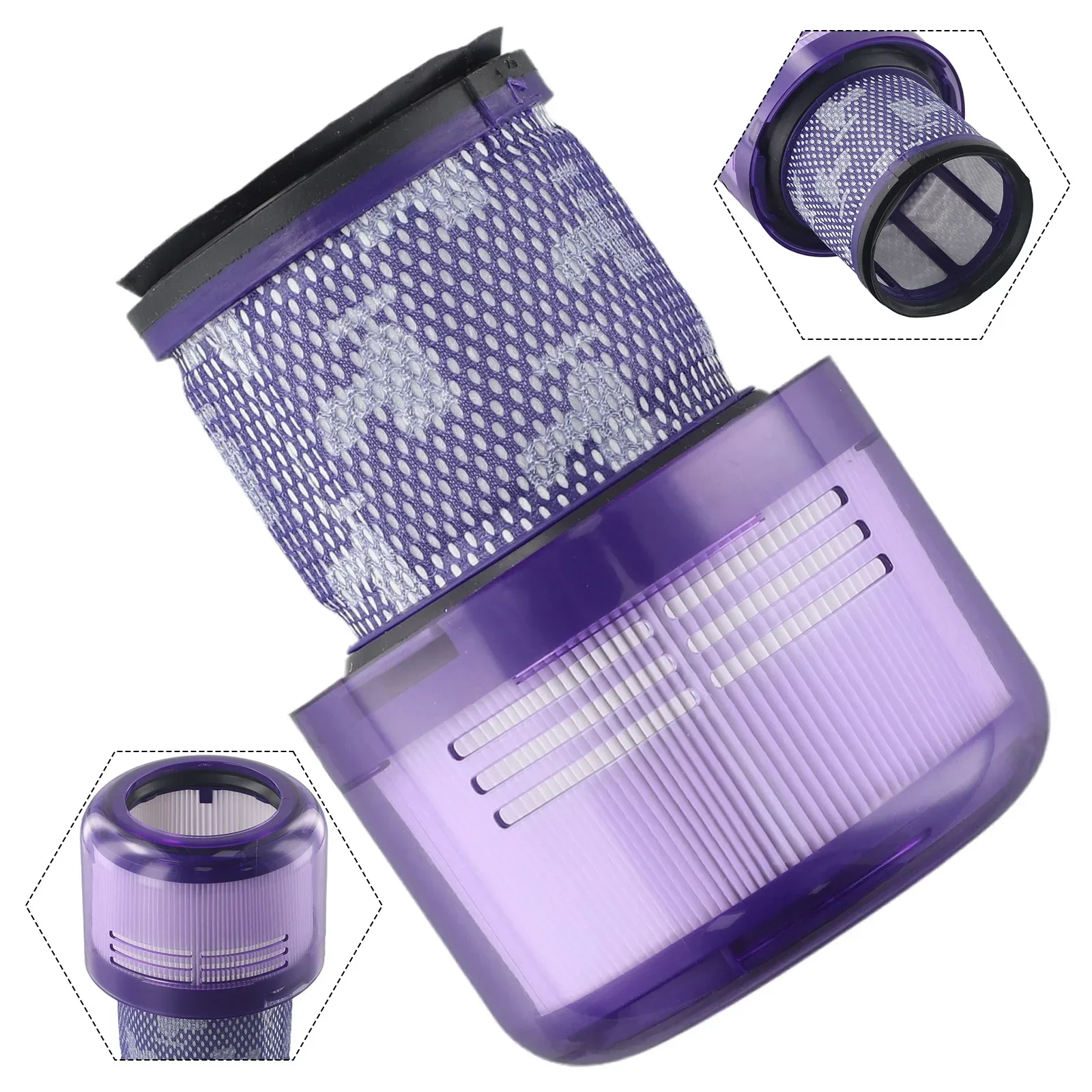 コードレス掃除機用の再利用可能なフィルター,スペアパーツ,家庭用掃除機,交換用アクセサリー,v15,sv14検出,1個