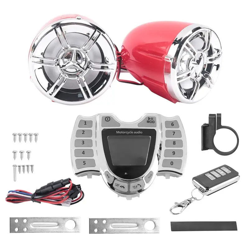 aef2-バイク用オーディオステレオスピーカー-ワイヤレスbluetooth-mp3プレーヤー-防水fmオーディオ-モータースクーター-バイク-atv-utv用