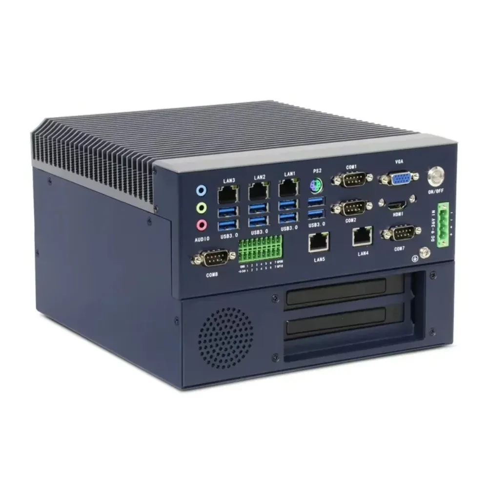 Linkleaps Industrial Mini PCs Embedded PCs support 6th to 9th generation I3 I5 I7 with 6 COM ports, 5 GbE LAN ports, PCIe