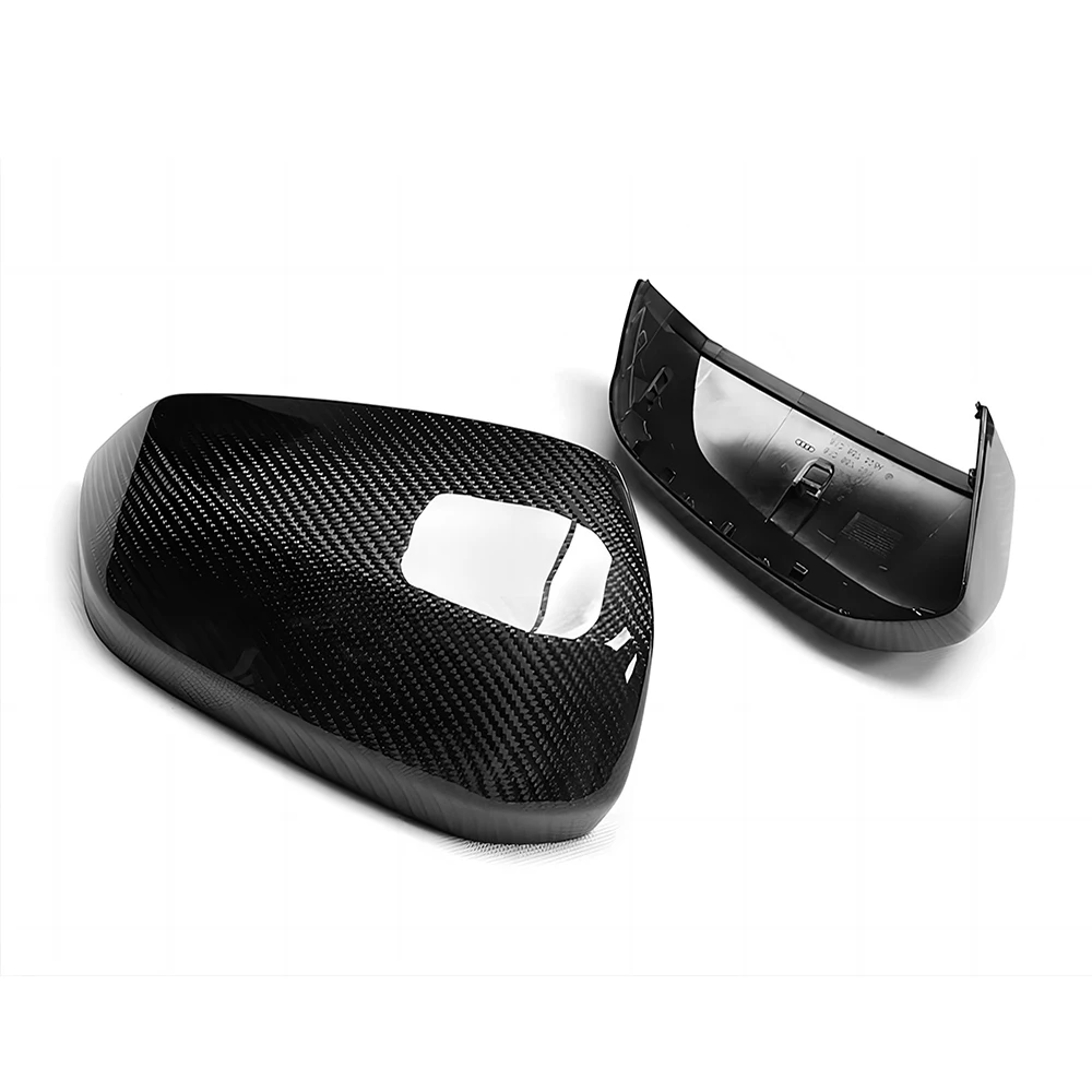 Replacement Rearview Side Mirror Covers Cap For Audi 19-22 F3 Q3 RSQ3 16-22 Q2 Q2L SQ2 Carbon Fiber Shell No Blind Spot Assist