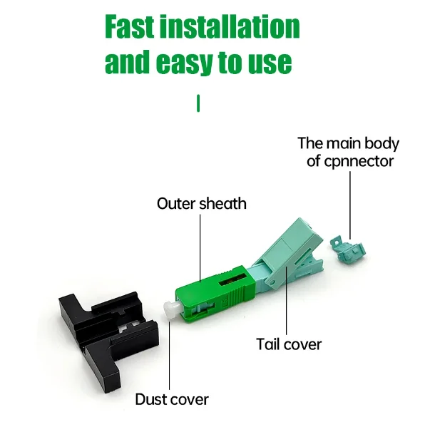 Инструмент FTTH, холодный соединитель, инструмент SC UPC/SC APC 53 мм, одномодовый оптический соединитель, одномодовый SC быстрый соединитель,