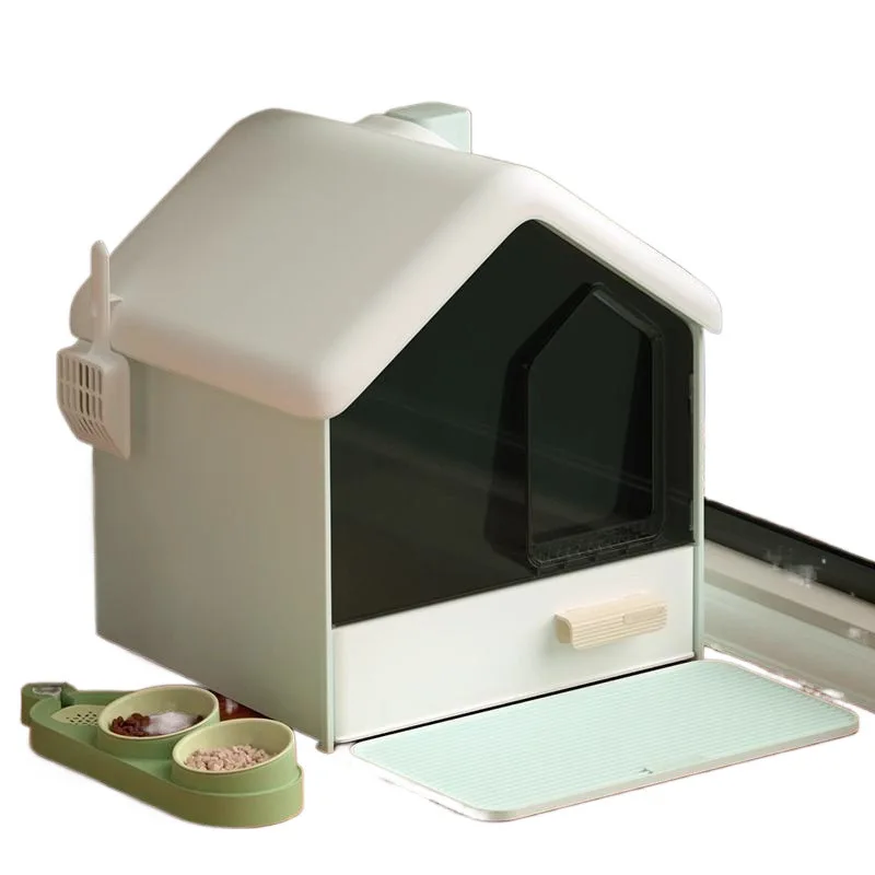 

Cat litter box, fully enclosed large, deodorant cat toilet