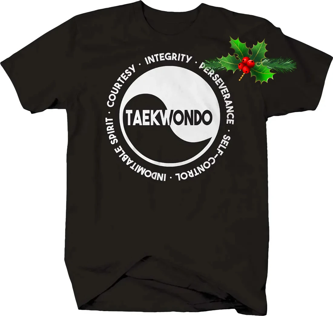 Taekwondo Tenets Yin Yang Balance Principles Martial Arts T-Shirt 100% Cotton O-Neck Short Sleeve Casual Mens T-shirt Size S-3XL
