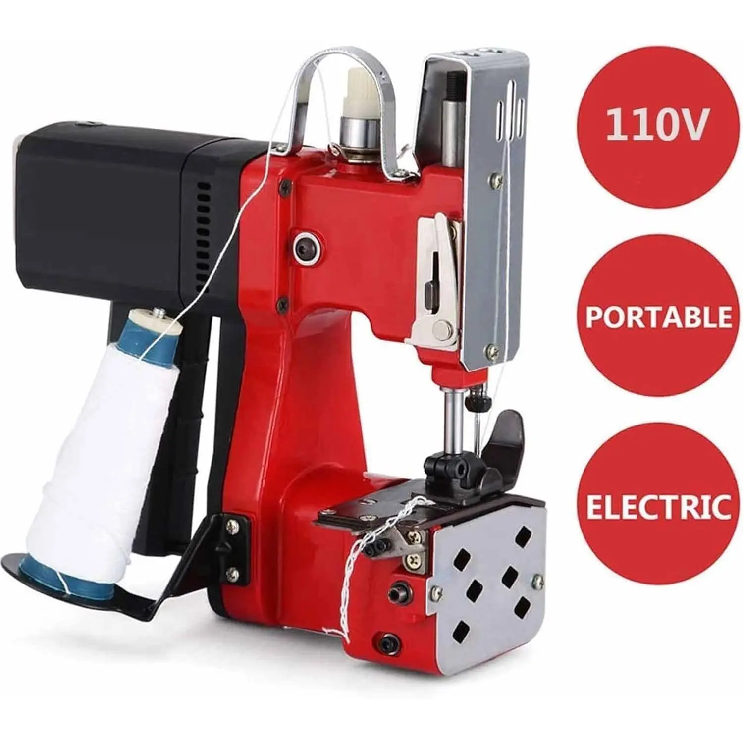 Industrial Seal Sewing Machine Electric Heat Sealing Semi Automatic Bag Closer Stitcher Knitted Bag Sealing Tool