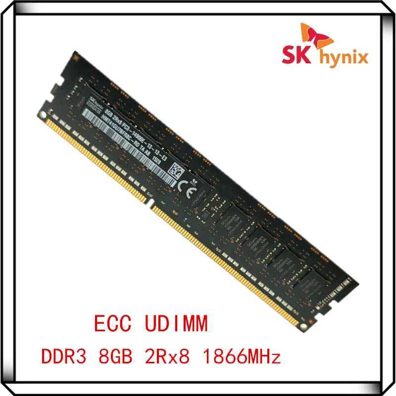 

SK Hynix DDR3 8GB 14900E PC3 1866MHz 2Rx8 Pure ECC UDIMM workstation 8G RAM Unbuffered Server memory