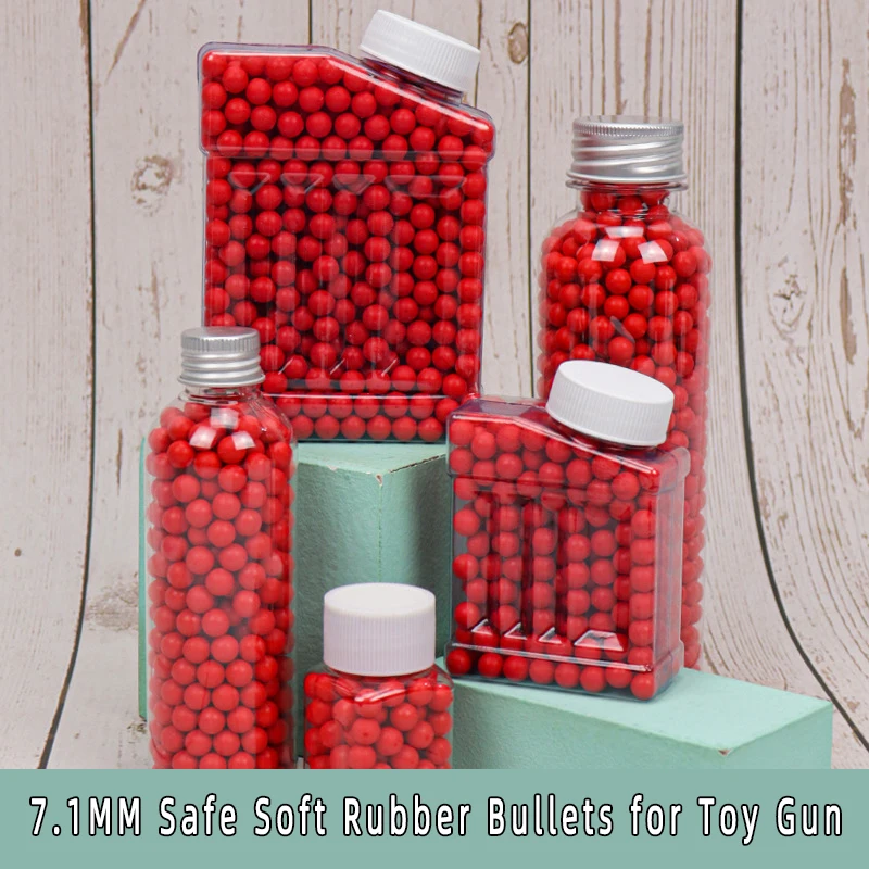3R 7.1mm Soft Rubber Bullets for Buffalo 98K G17 Toy Gun, Outdoor CS Game Safe Shooting Toy Accessories