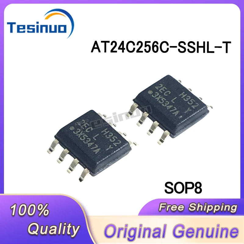 

10/PCS New Original AT24C256 AT24C256C-SSHL-T 2ECL SOP-8 In Stock