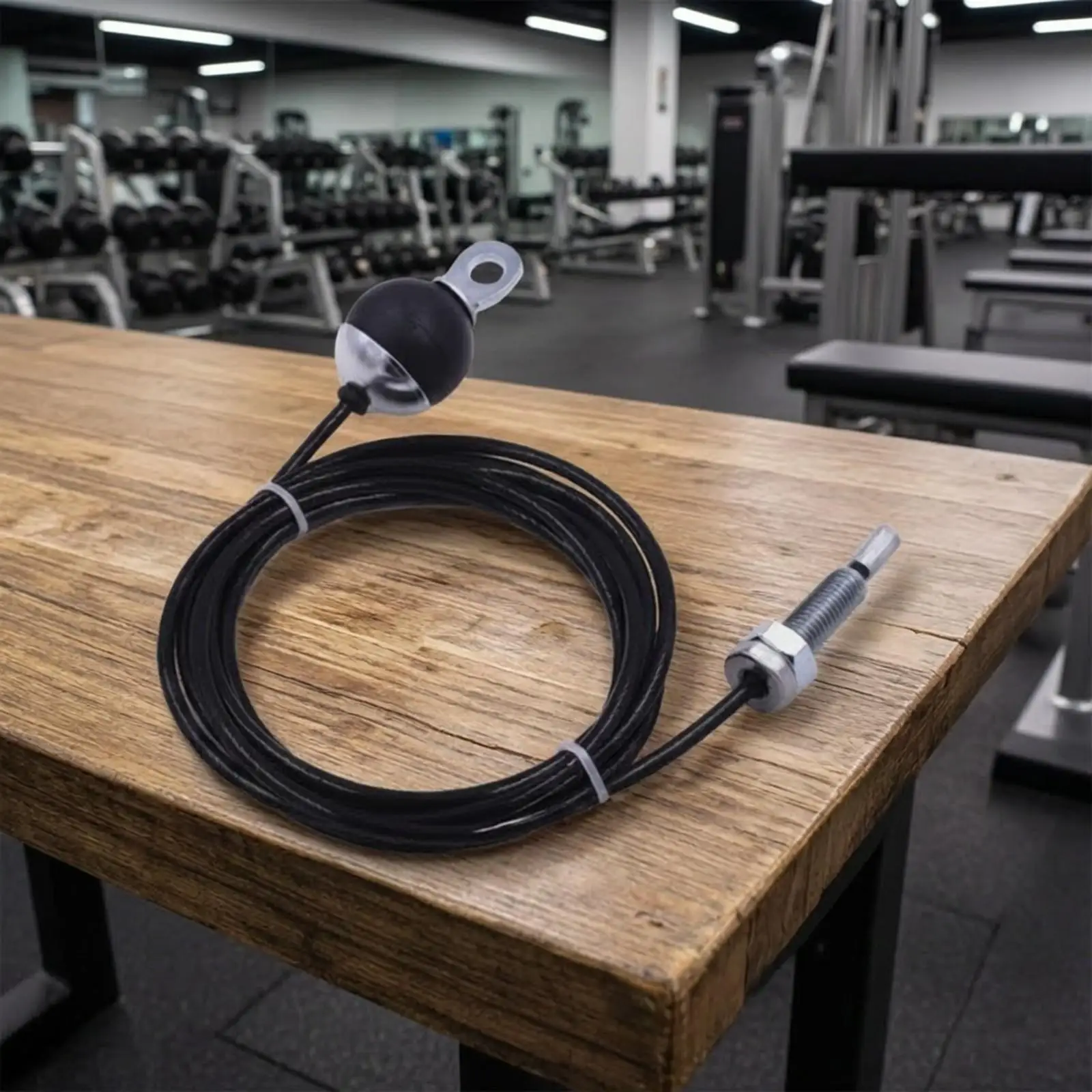 Coated Steel Fitness Cable with Eyelet and Threaded Rod Wear-Resistant Home Gym