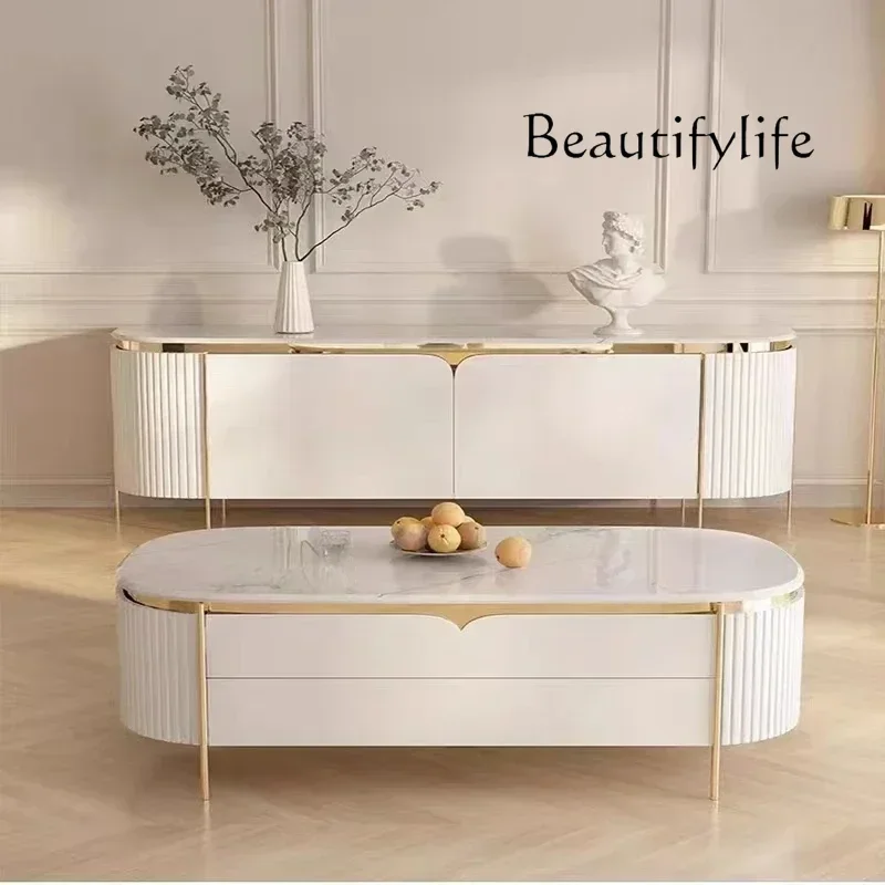 TT مدفأة القهوة حامل تلفاز خزانة غرفة المعيشة حامل تلفاز خزانة عرض الترفيه Mueble Tv Madera الأثاث الطبيعي