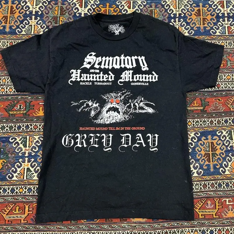 Sematary Haunted Mound Grey Day Tour T-Shirt Men’s Medium Black