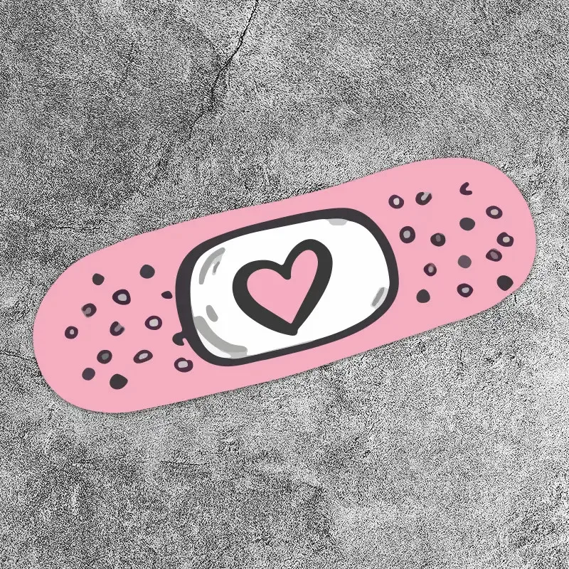 

2Pcs Cartoon Band Aid Heart Sad Face Stickers Set, Waterproof Vinyl Decals for Car Laptop Phone Helmet DIY Decor