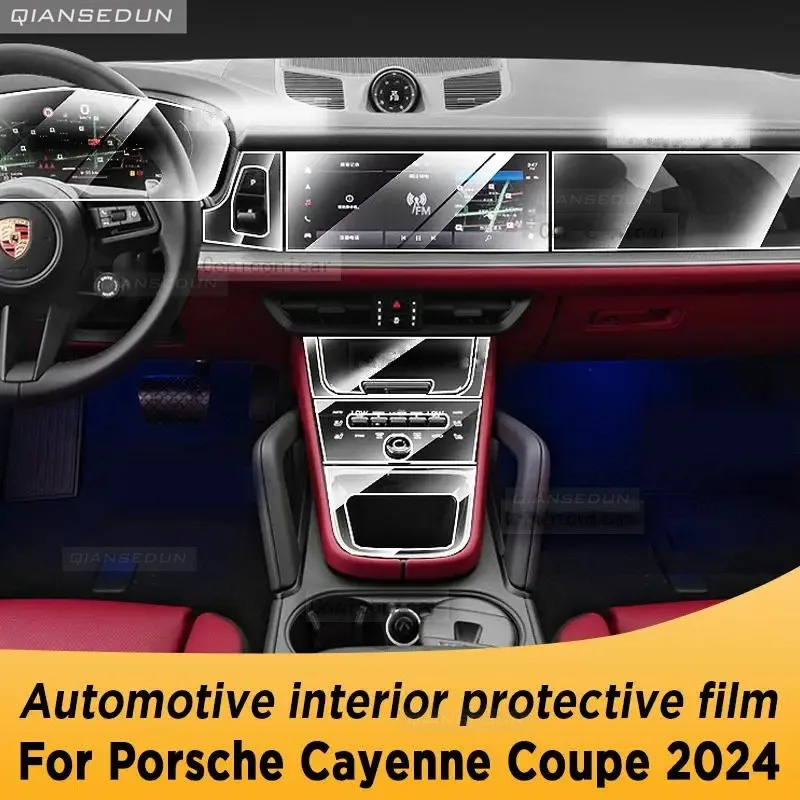 

For Porsche Cayenne Coupe 2024 Gearbox Panel Navigation Screen Automotive Interior Protective Film Anti-Scratch Accessories