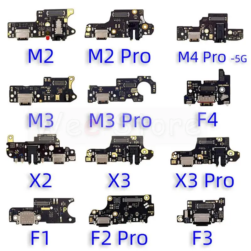 USB Dock Charging Charger Board Port Flex Cable For Xiaomi Poco F1 F2 F3 F4 M2 M3 M4 X2 X3 X4 Pro 4G 5G Phone Parts