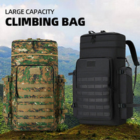 Large Climbing Bag For Men Backpack Trekking Hiking Camping Travel Outdoor Tactical Molle Sports Luggage Pack Travel  Rucksack