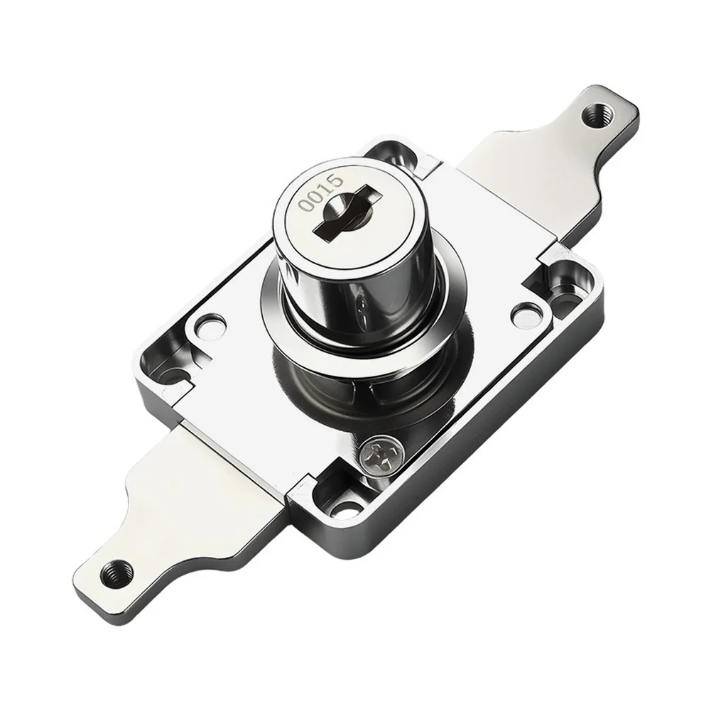 Connecting Rod Lock Zinc Alloy Body Silver 10x4x2.25cm for Cabinet Drawer Wardrobe For File Storage with Foldable Key