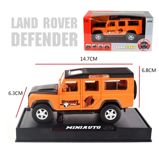 1:32 Land Rover Defender Alloy Car Model Diecasts Toy Metal Simulation Off-road Vehicles Model Childrens Gift