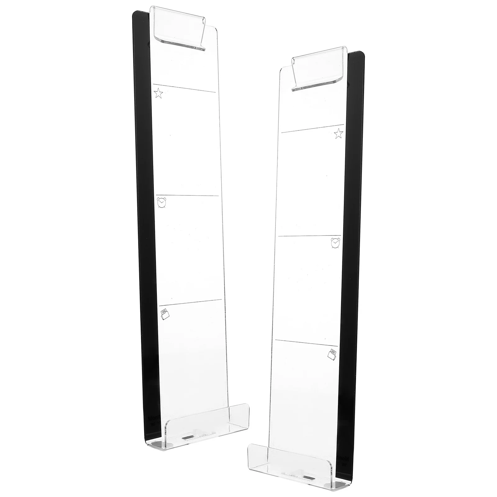 

2pcs Phone Holder Memo Board Set Transparent Monitor Message Organizer For Office Home Use Sticky Notepad Mount Desktop