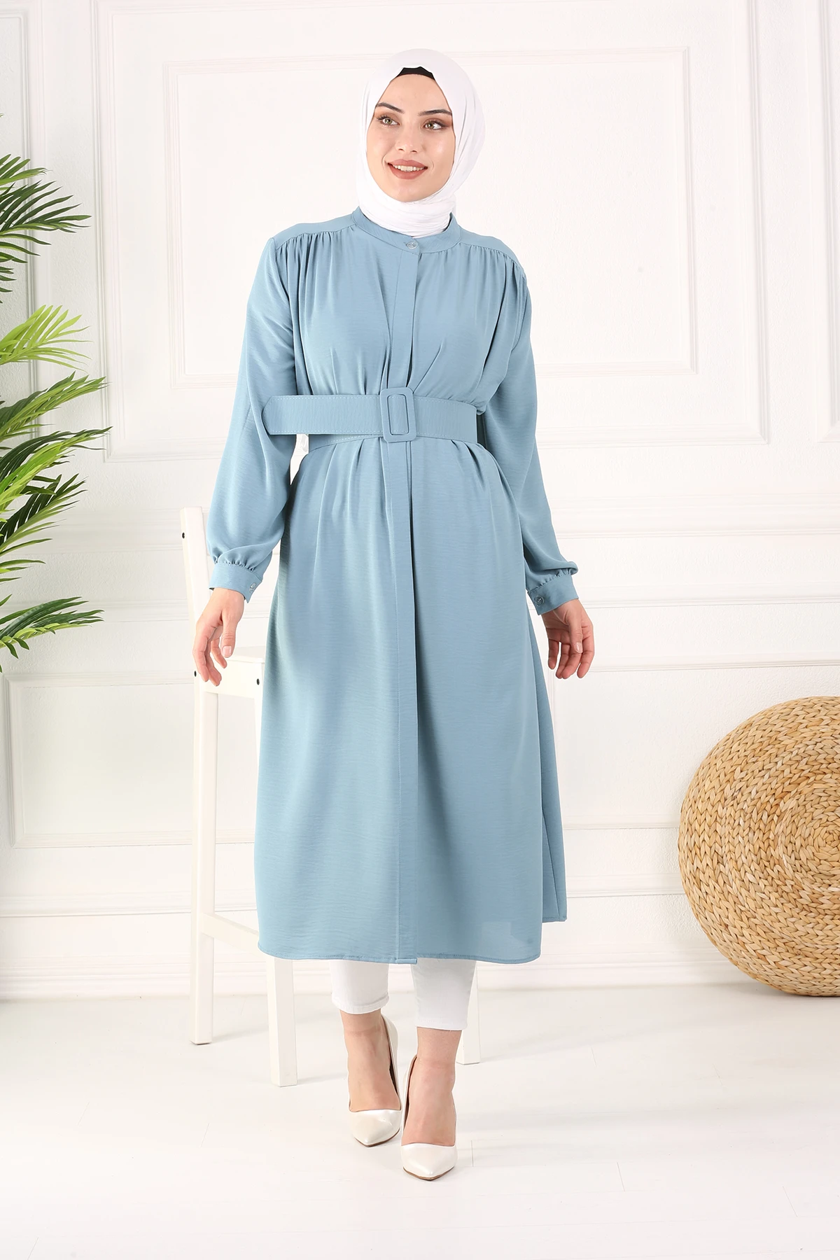 

Kemerli Long Tunic-Mint