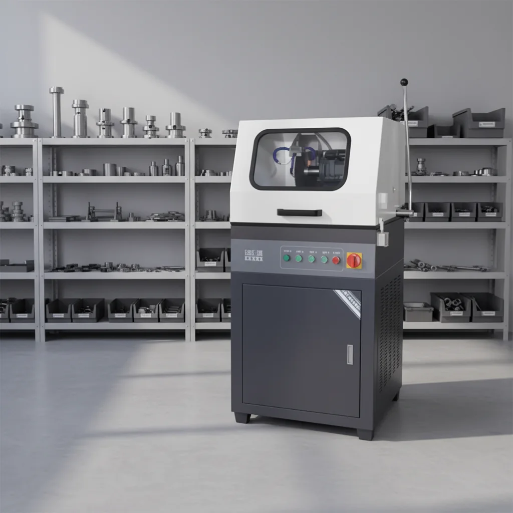 Vertical Manual Metallographic Cutting Machine Stable Structure for Metallographic Gem Sample Cutting Processing Equipment