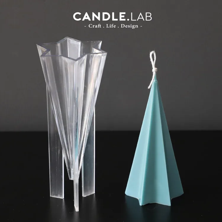 

CANDLE.LAB | Шестиугольная конусная форма для ПК для свечей, прозрачная твердая пластиковая форма 15,