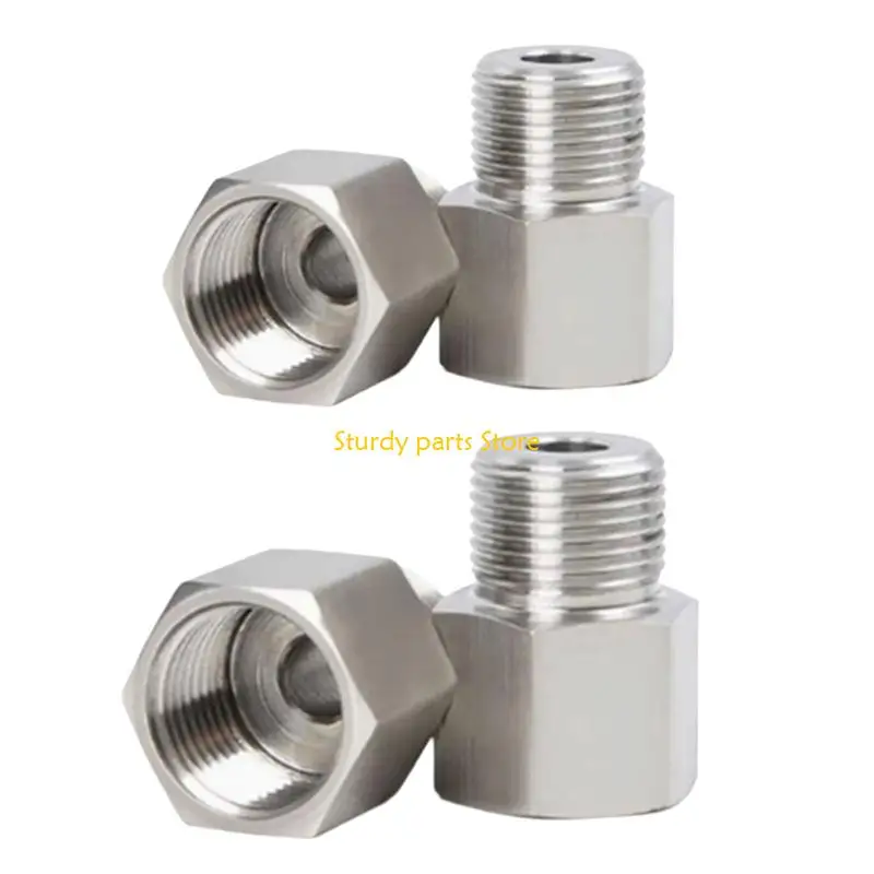 

97QC 2pcs Steel NPT Adapters 3/8 Inch Female to 1/4 Inch Male Threaded Connector