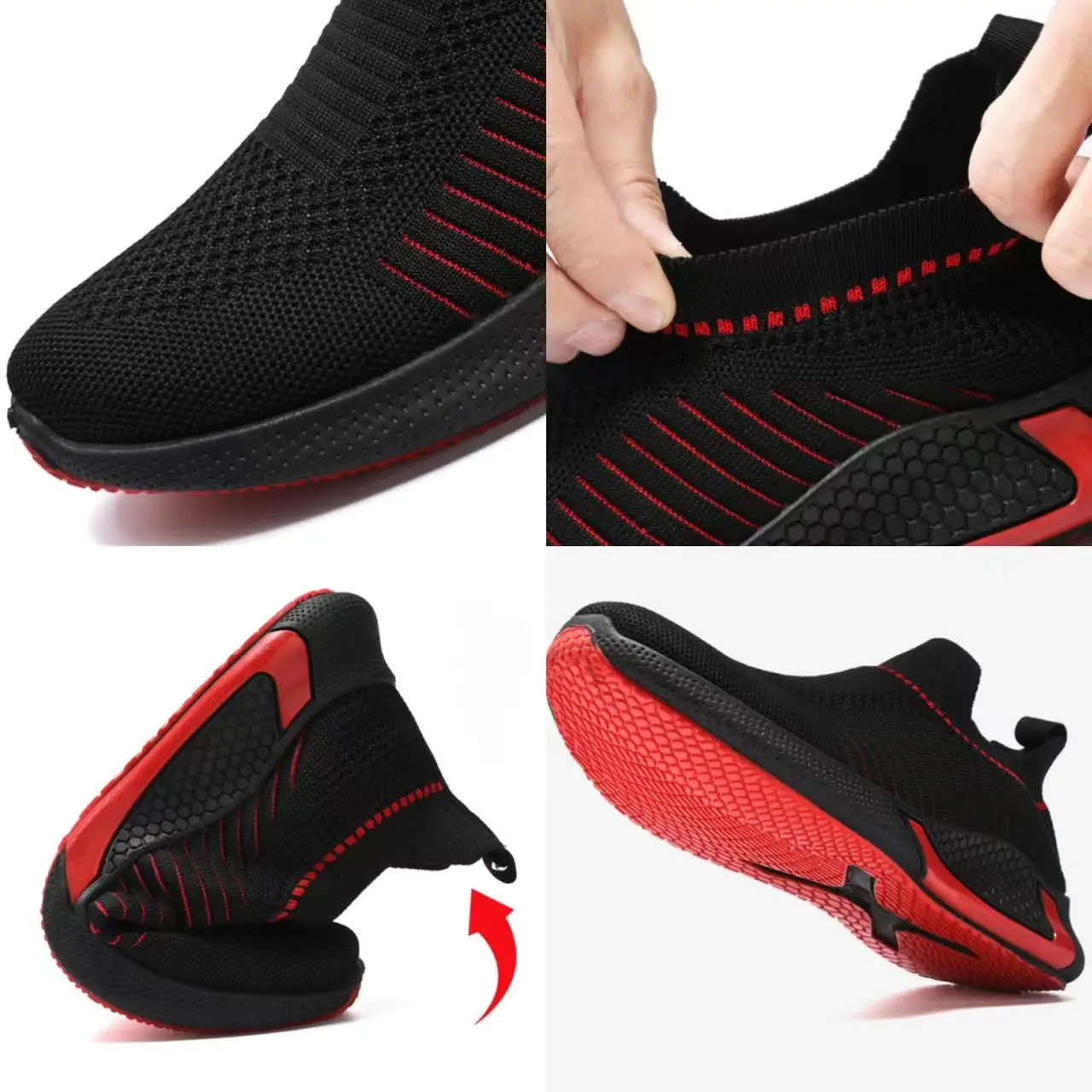 Socks Mouth Men\'s Shoes Lightweight Mens Sneakers Trendy Male Slip-on Casual Jogging Shoes Male Loafers Soft Sapatos Masculinos