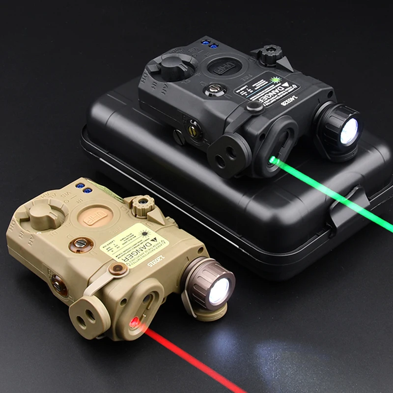 Tactical Airsoft PEQ 15 LA5C Red Dot Sight Laser Indicator Green Blue IR Fill Light Scout Light LED Strobe Flashlight Toy Gun