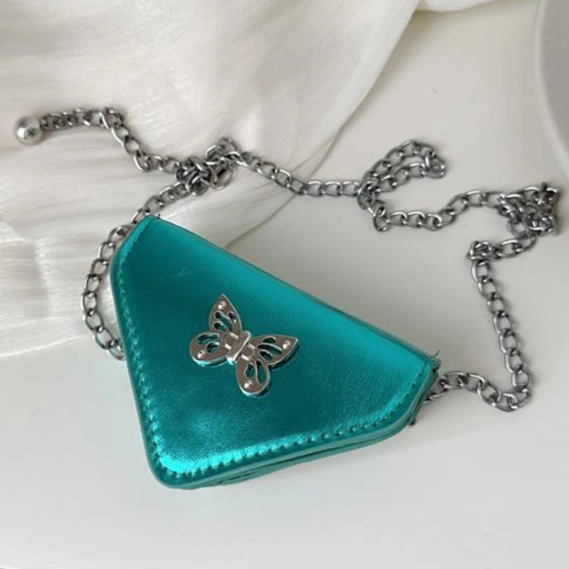 New Fashion Cross -Body Chain Solid Color Mini Triangle Bag Butterfly Bag