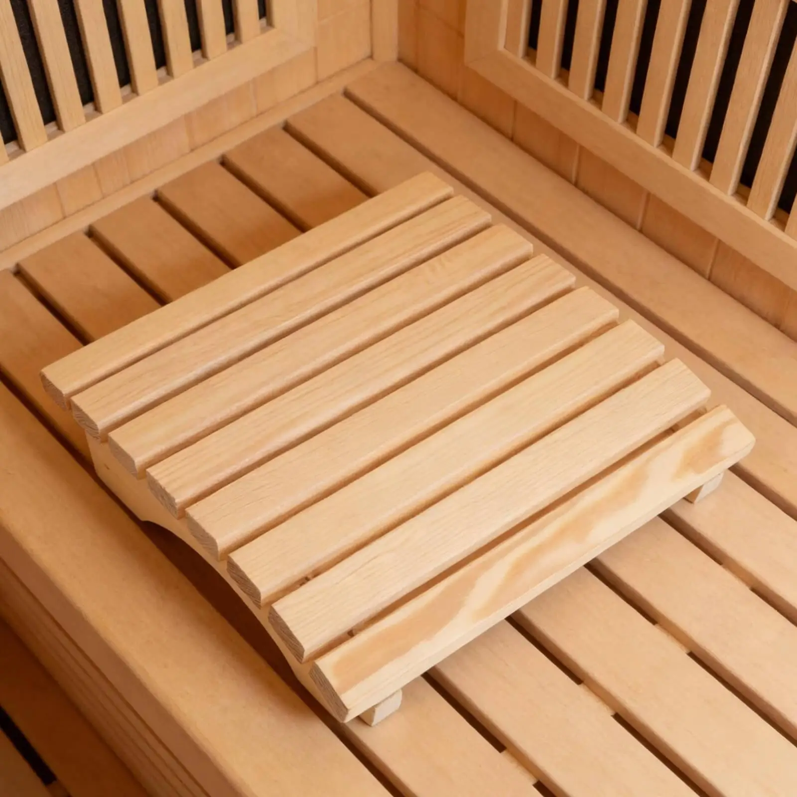 Wooden Sauna Headrest Heat-Resistant Wood Sauna Pillow Bath Accessory for Spa