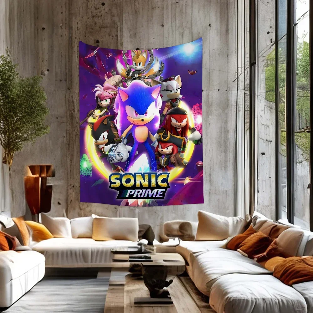 Sonic Characters Colorful Tapestry Wall Hanging Bohemian Wall Tapestries Mandala Wall Hanging Sheets