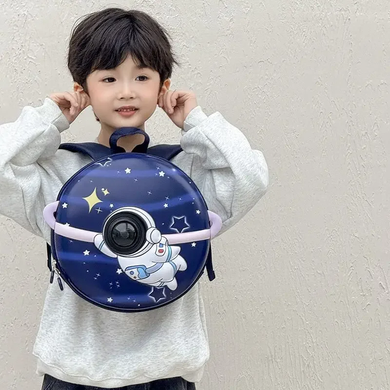3D Astronaut Pattern School Bags Preschool Bag Kindergarten Boys Backpacks 2-6 Years Old Children Cute Small Toddler's Schoolbag