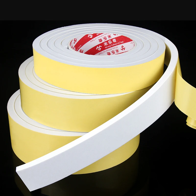 EVA Single Side White Foam Tape 5mm 8mm 10mm Thickening Self-adhesive Sealant Strip Heat Insulation Anti Collision Foam Tape