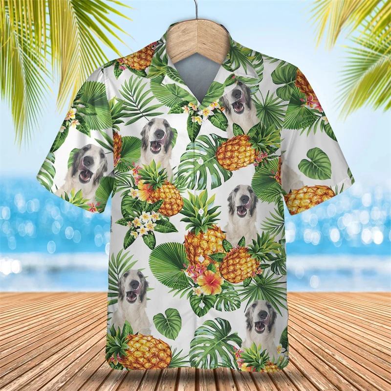 

Funny Dog Summer Hawaiian Shirt 3d Men Women Fashion Clothing Beach Short Sleeve Blouse Casual Men's Vocation Lapel Camisa Tops