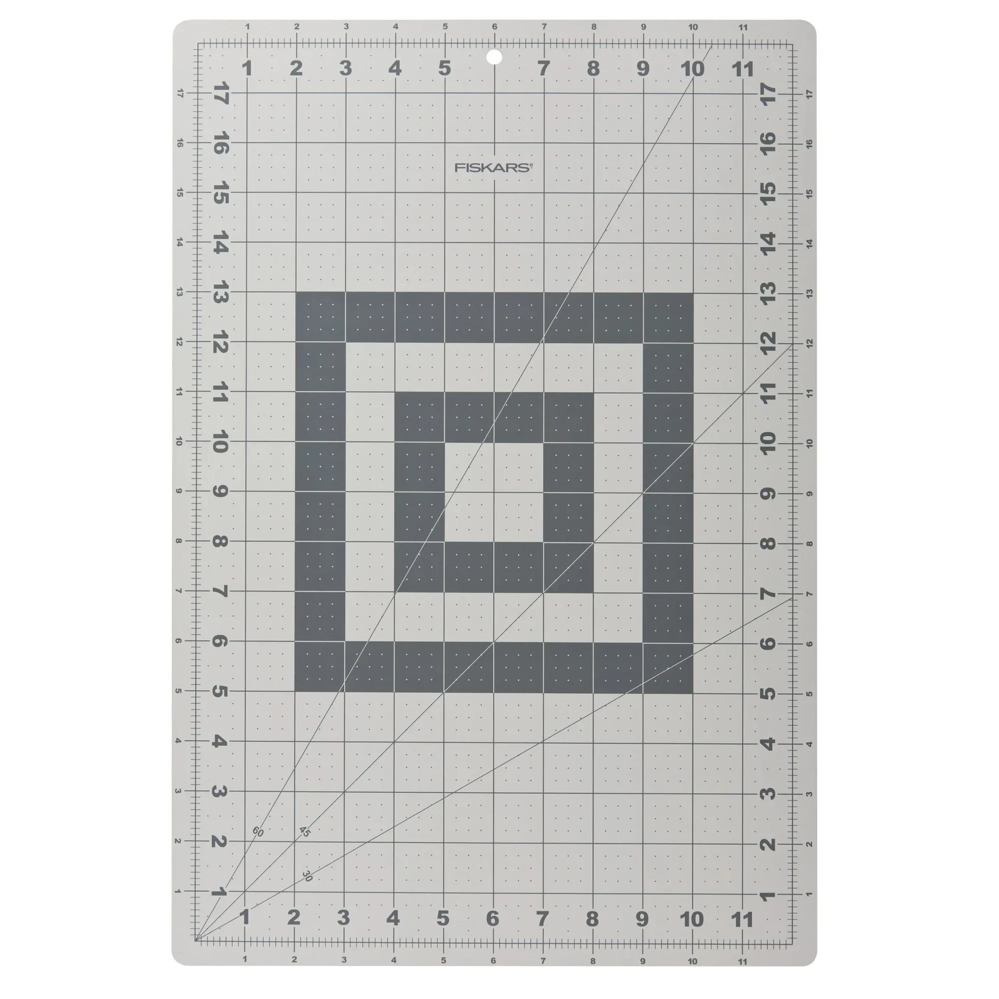 

3-Piece Fabric Cutting Set: White Rotary Cutter, Gray Cutting Mat, and Acrylic Sewing Ruler