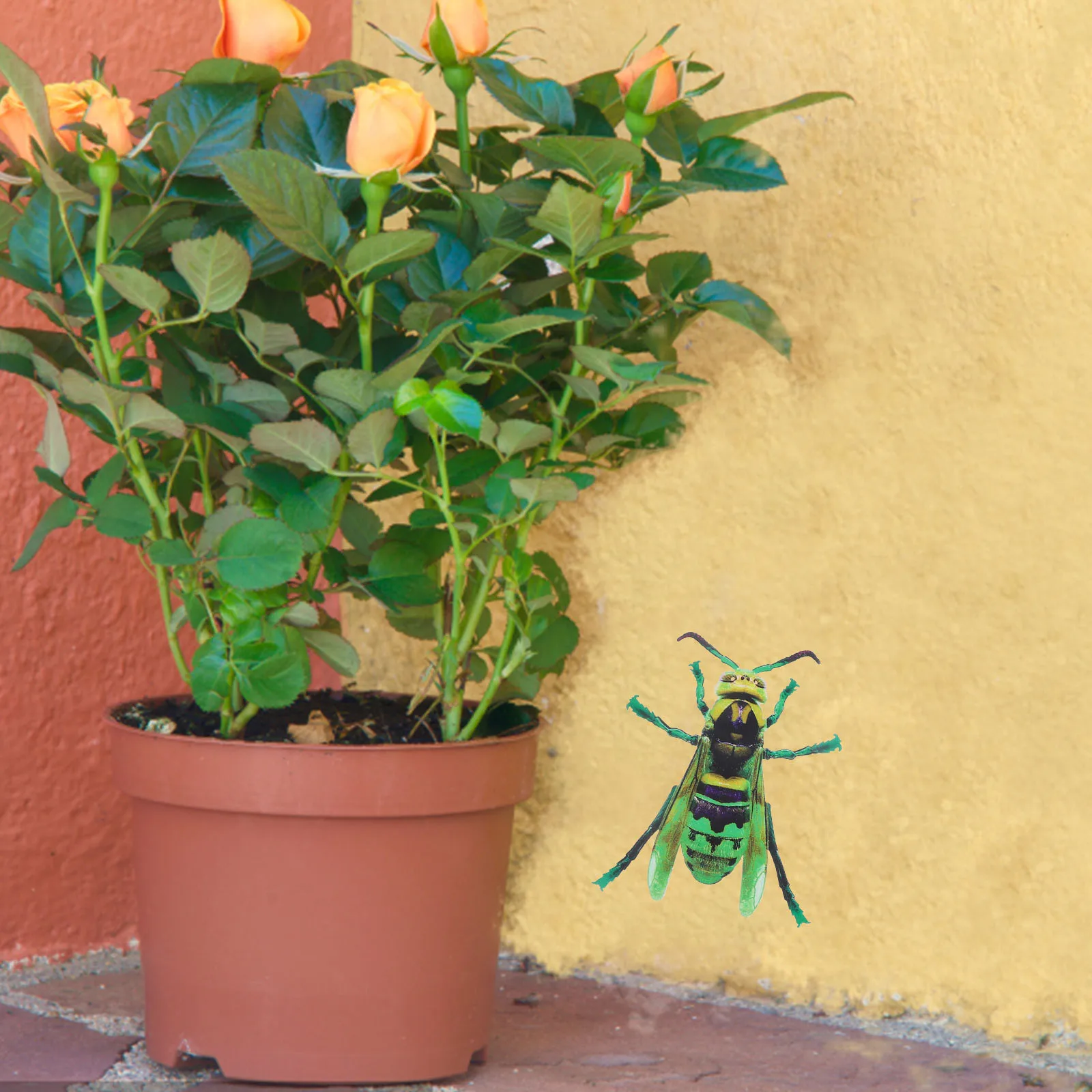 

3Pcs Insect Wall Decor Realistic Colorful Metal Sculpture Outdoor Garden Wall Hanging Outdoor Decor Hanging Ornament