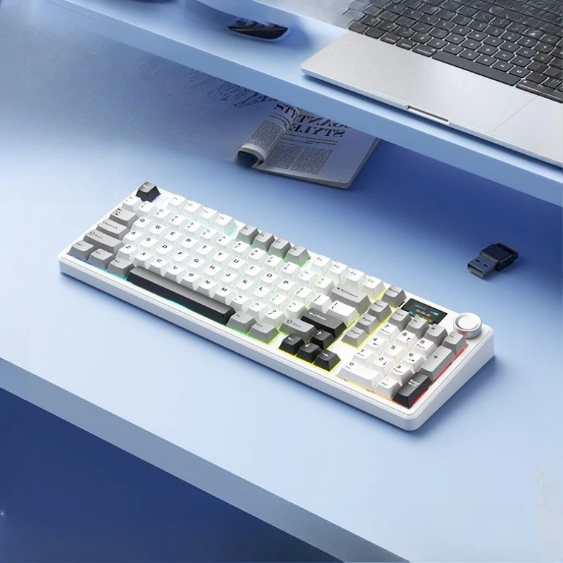 AULA F99Max Custom Mechanical Wireless Tri-mode Gaming Keyboard Hot Swappable RGB Ultra-Thin Ergonomic Office Computer