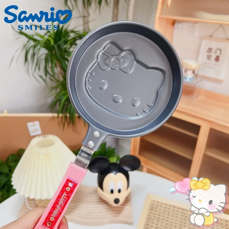 Kawaii مرحبا كيتي سانريو أنيمي الكعك وعاء الكرتون التخييم الإفطار الطبخ غير عصا مقلاة تجهيزات المطابخ