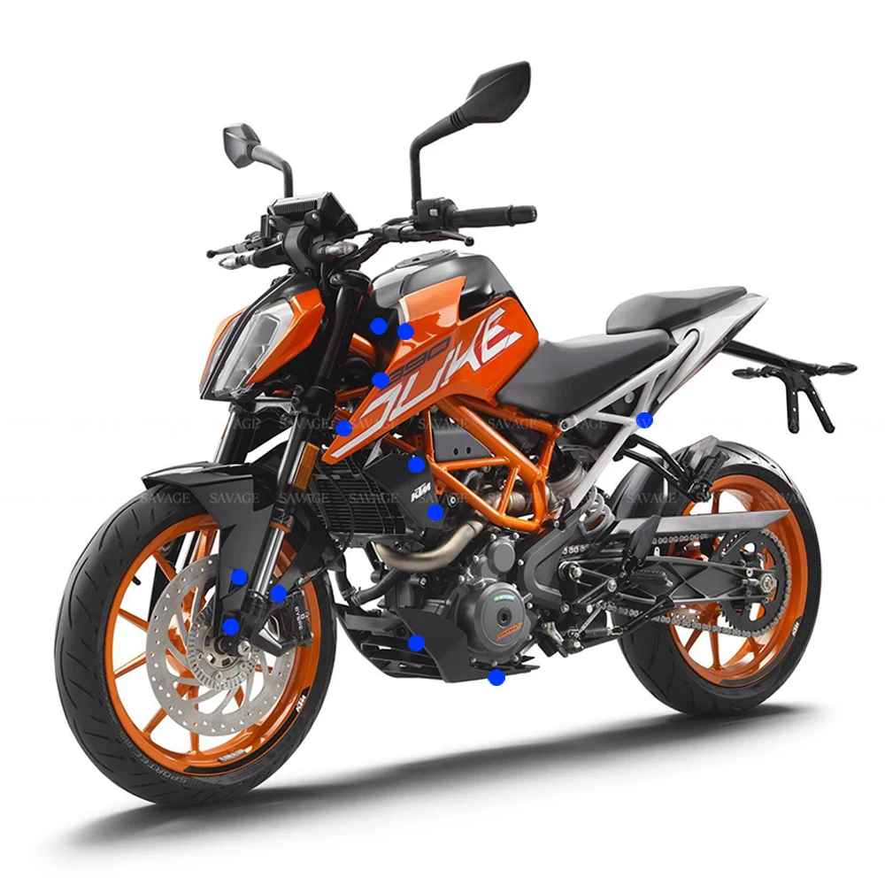 モーターサイクルフロントフェンダーフレーム,390 duke 2018-2022用ネジ,燃料タンク,エンジンガードクリーナー,24個