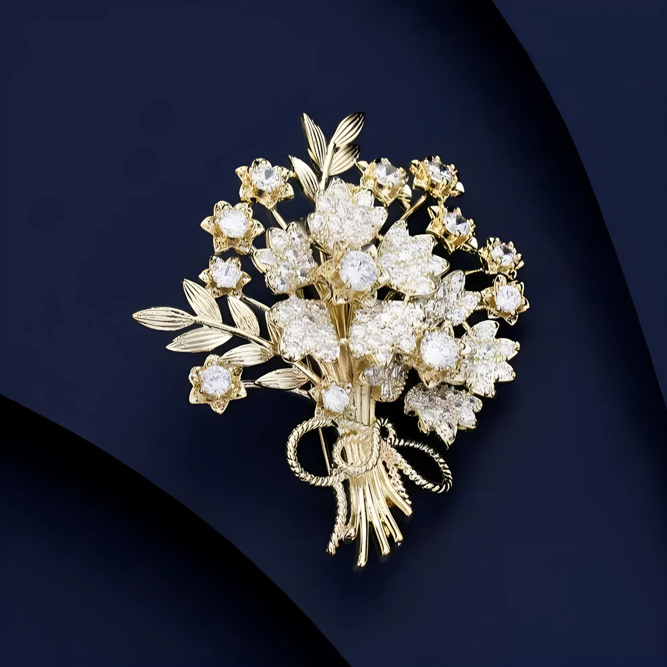 

Elegant Tree of Life & Bouquet Brooch Luxury Ladies Fashion Accessories for Skirts Clothing