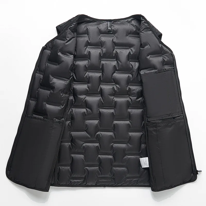 الشتاء 90 الأبيض بطة أسفل الرجال الخامس الرقبة سترة موضة أكمام أسفل السترات رجل chaqueta دي بلومون الخطيئة mangas VT-345