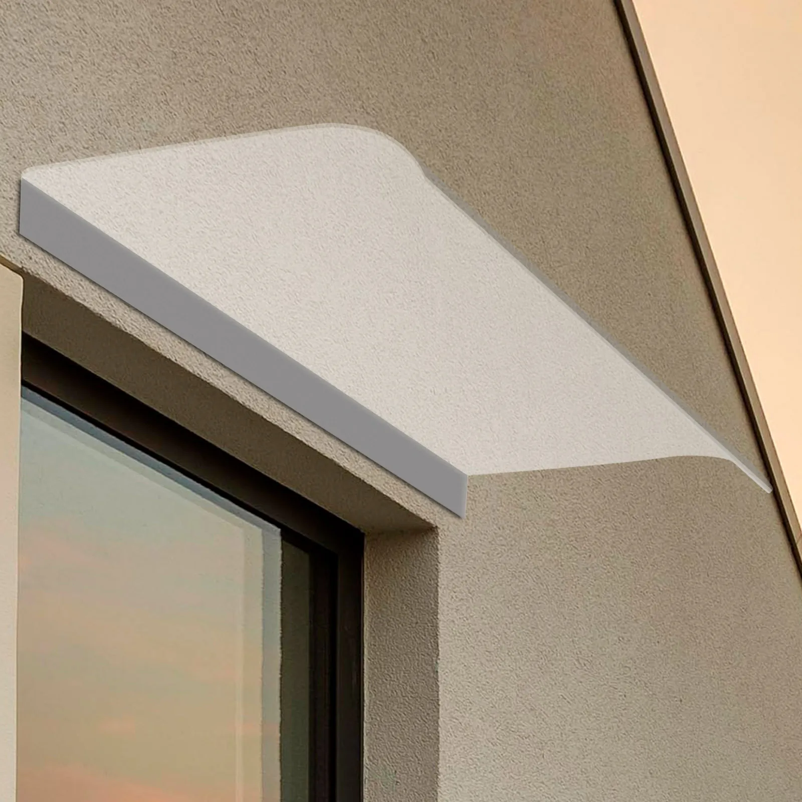 Transparent Outdoor Window Awning Canopy, 50x80cm Wall Mounted Rain Shelter, 3.5mm Thick Door Protection Cover or Exterior House