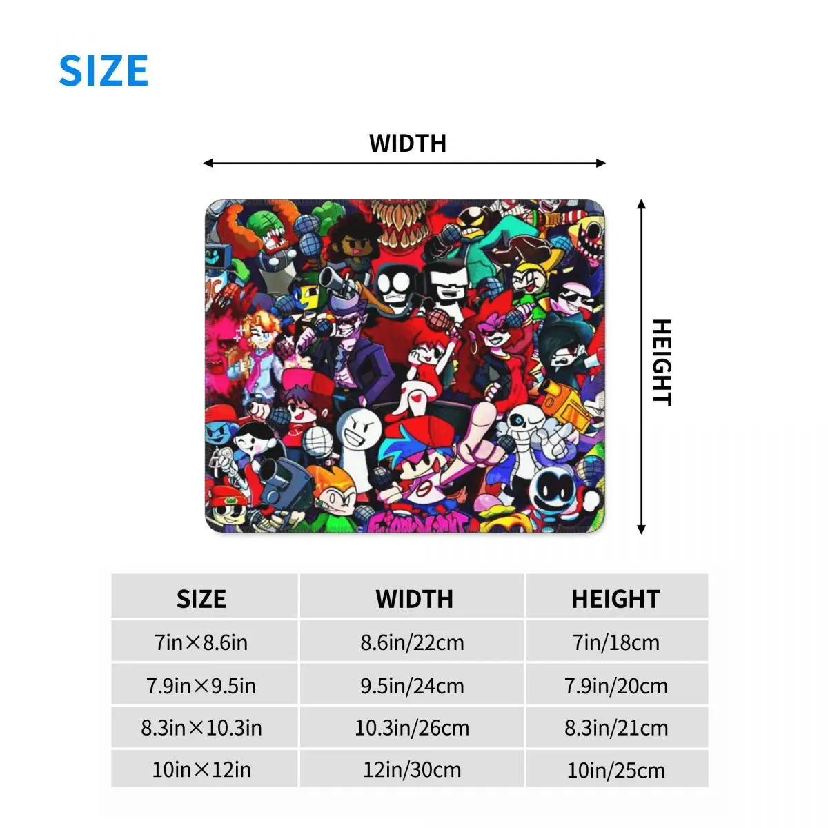 ليلة الجمعة Funkin شخصيات Fnf لعبة ماوس الوسادة الكمبيوتر لوحة المفاتيح ماوس حصيرة ألعاب الكمبيوتر المحمول حصيرة مكتب الجدول الحصير