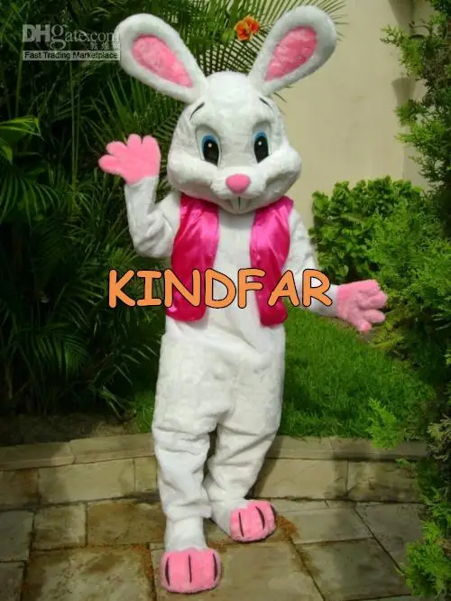 Nieuwe Volwassen Hot Sale Foam Cute Easter Bunny Fancy Cartoon Mascotte Kostuum Pluche Kerst Fancy Dress Halloween Mascotte Kostuum