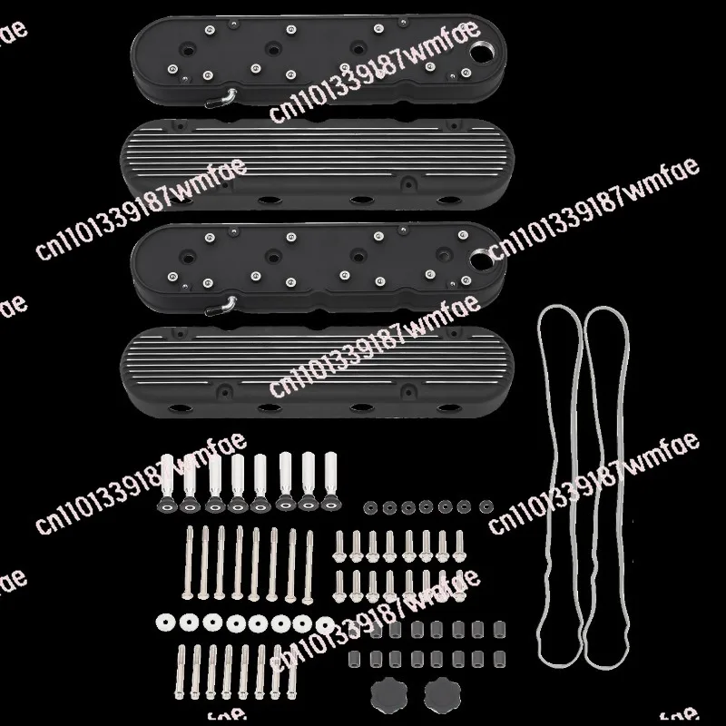2-Piece Black Cast Aluminum High Valve Cover for LS1 LS2 LS3 LS6 5.3 6.0L